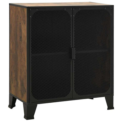 vidaXL Storage Cabinets 2 pcs Rustic Brown 72x36x82 cm Metal and MDF 3