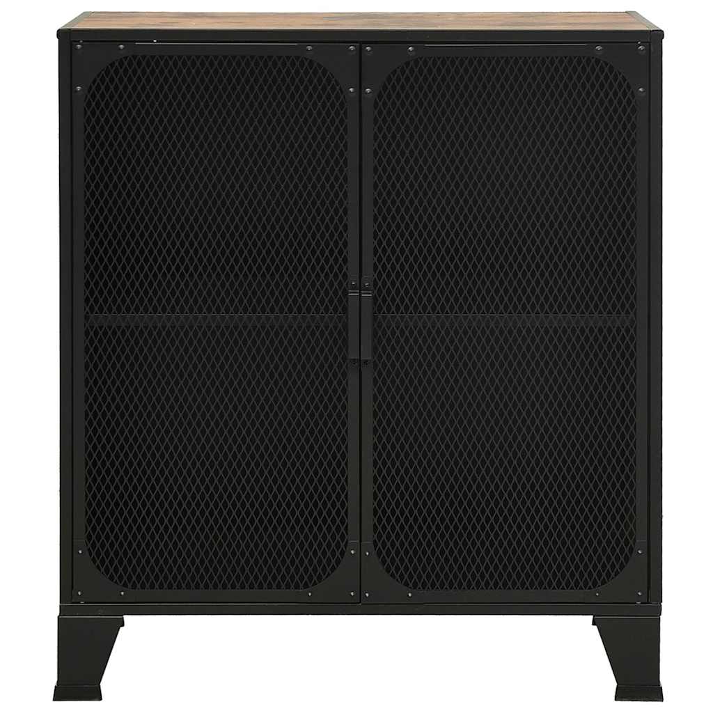 vidaXL Storage Cabinets 2 pcs Rustic Brown 72x36x82 cm Metal and MDF 4
