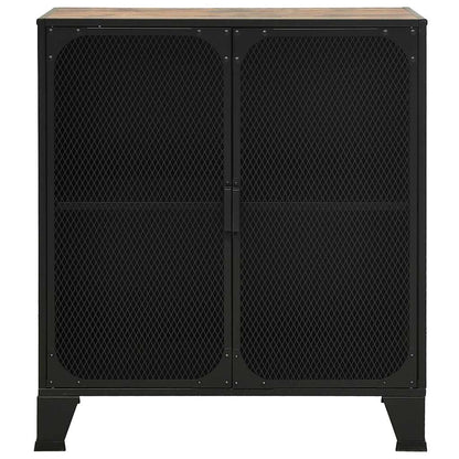 vidaXL Storage Cabinets 2 pcs Rustic Brown 72x36x82 cm Metal and MDF 4