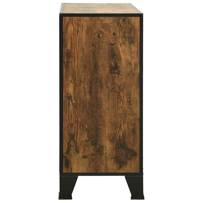 vidaXL Storage Cabinets 2 pcs Rustic Brown 72x36x82 cm Metal and MDF 5