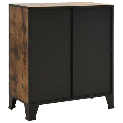 vidaXL Storage Cabinets 2 pcs Rustic Brown 72x36x82 cm Metal and MDF 6