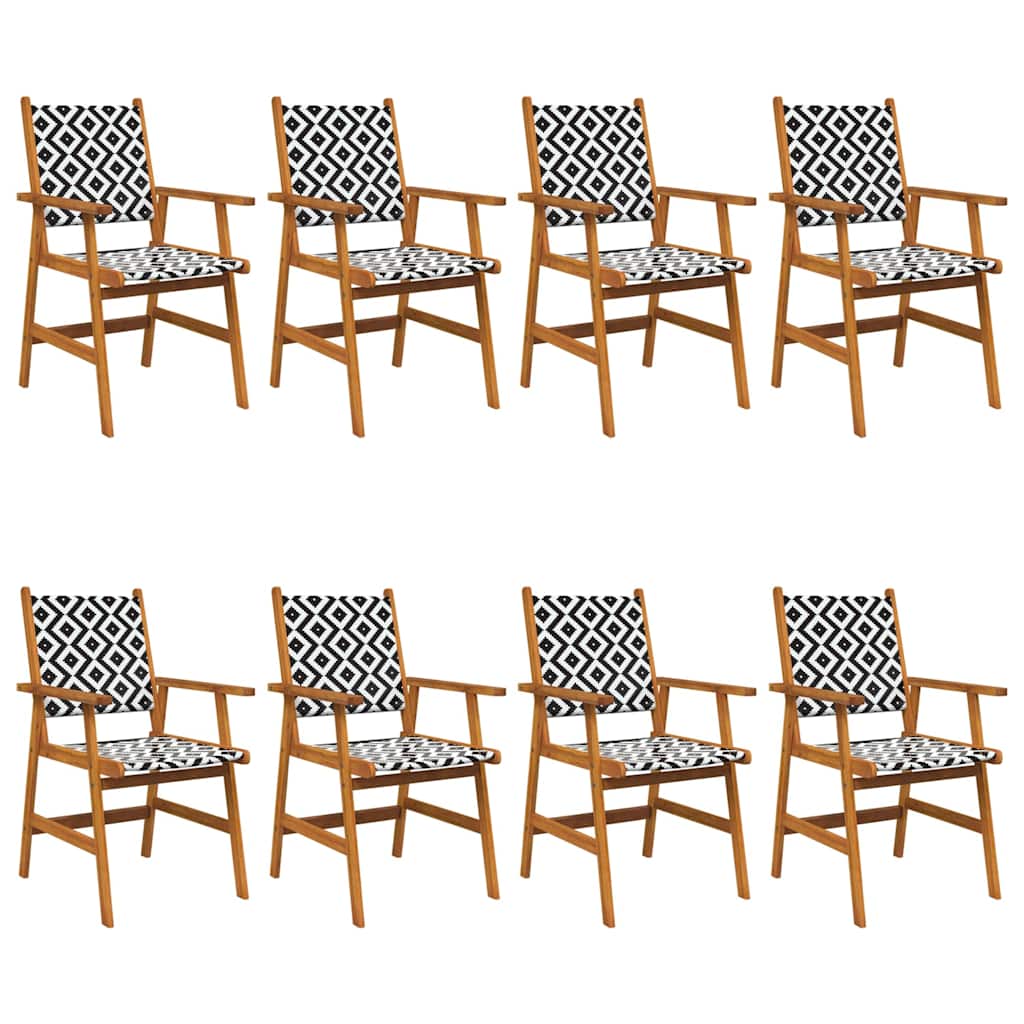 vidaXL Garden Chairs 8 pcs Solid Acacia Wood 2