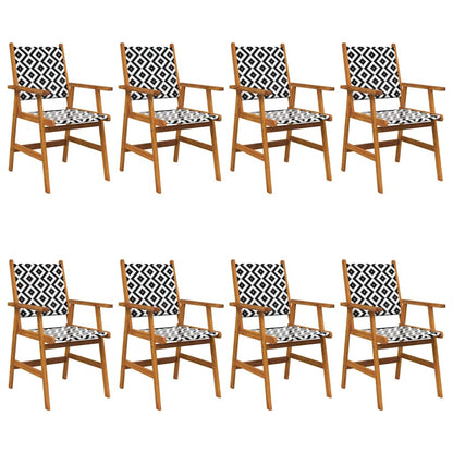 vidaXL Garden Chairs 8 pcs Solid Acacia Wood 2