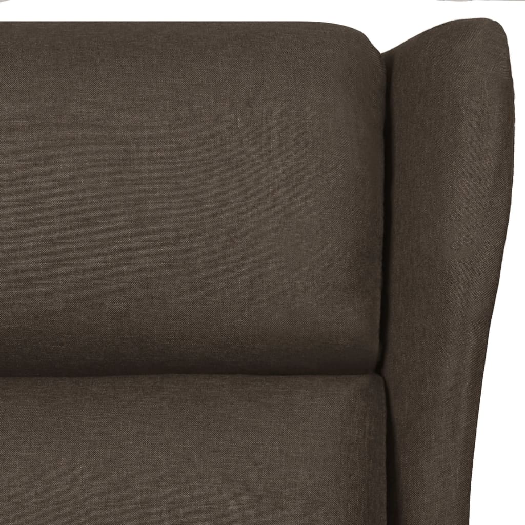 vidaXL Recliner Chair Dark Brown Fabric 5