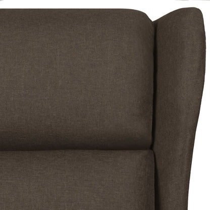 vidaXL Recliner Chair Dark Brown Fabric 5
