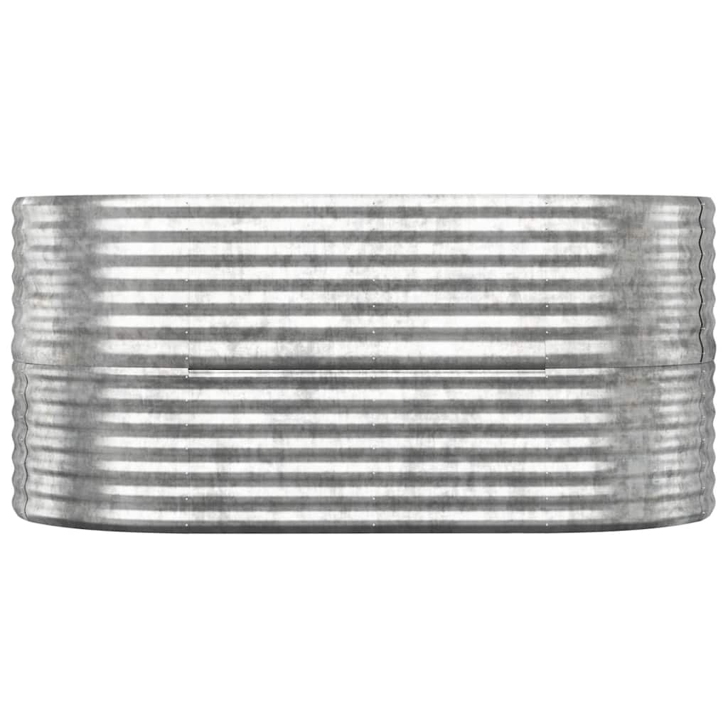 Garden Raised Bed Galvanised Steel Height 68 cm Silver 152 cm