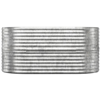 Garden Raised Bed Galvanised Steel Height 68 cm Silver 152 cm