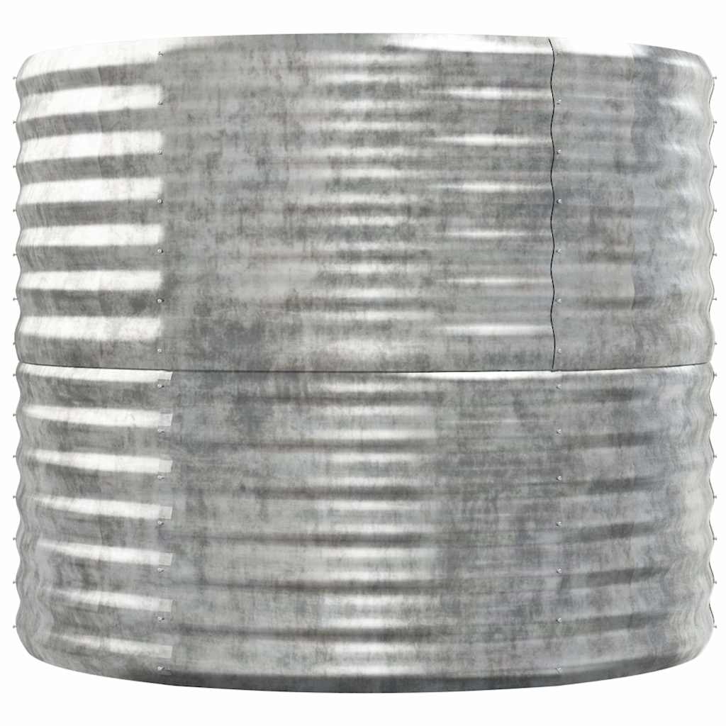 Garden Raised Bed Galvanised Steel Height 68 cm Silver 152 cm