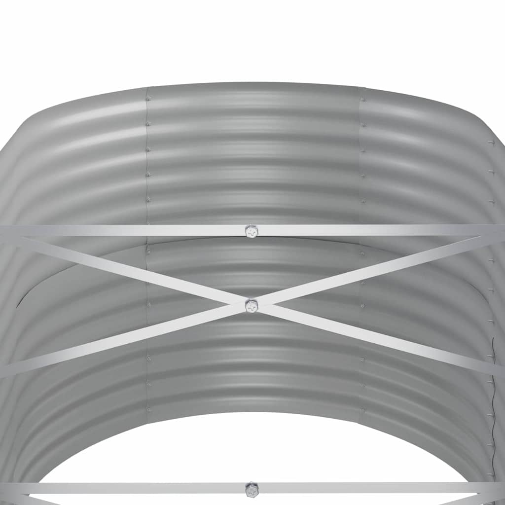 Garden Raised Bed Galvanised Steel Height 68 cm Silver 152 cm