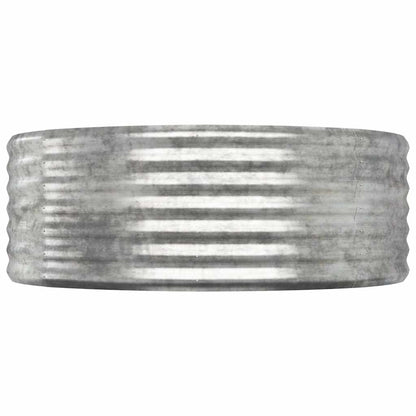 Garden Raised Bed Galvanised Steel Depth 100 cm Silver 249 cm