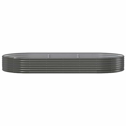 Garden Raised Bed Galvanised Steel Depth 140 cm Anthracite 296 cm