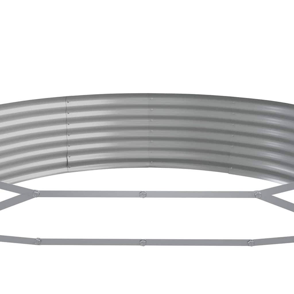 Garden Raised Bed Galvanised Steel Depth 140 cm Anthracite 296 cm