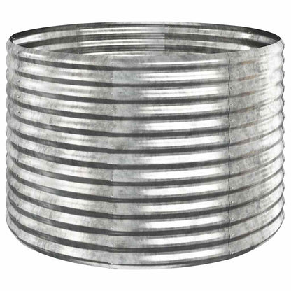 Garden Raised Bed Galvanised Steel Depth 100 cm Silver 100 cm