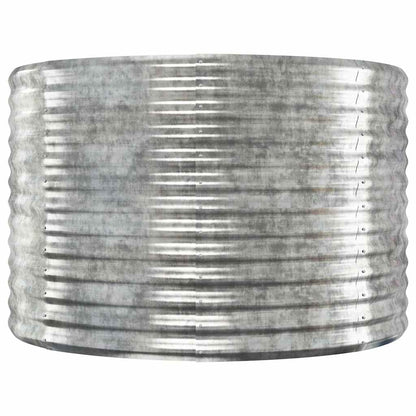 Garden Raised Bed Galvanised Steel Depth 100 cm Silver 100 cm