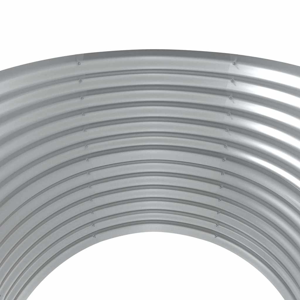 Garden Raised Bed Galvanised Steel Depth 100 cm Silver 100 cm