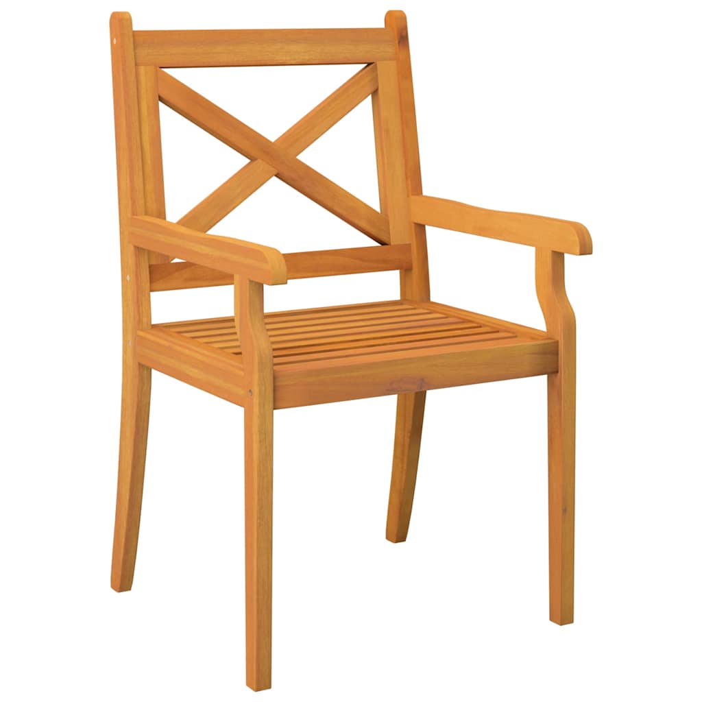 vidaXL Outdoor Dining Chairs 4 pcs Solid Wood Acacia 3