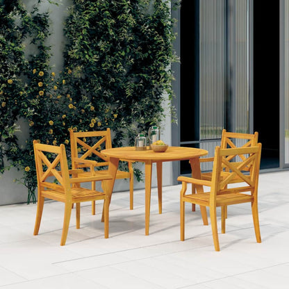 vidaXL Outdoor Dining Chairs 4 pcs Solid Wood Acacia 1