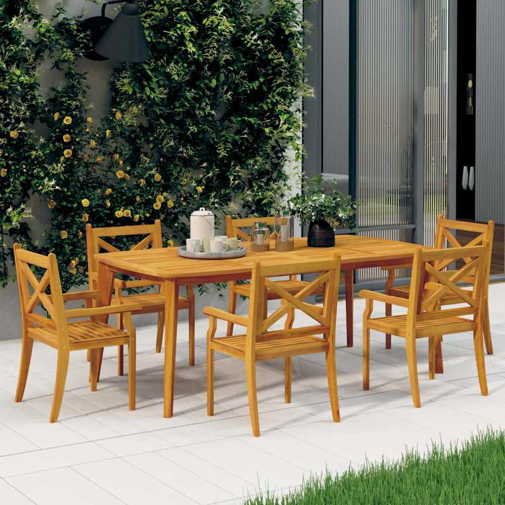 vidaXL Outdoor Dining Chairs 6 pcs Solid Wood Acacia 1