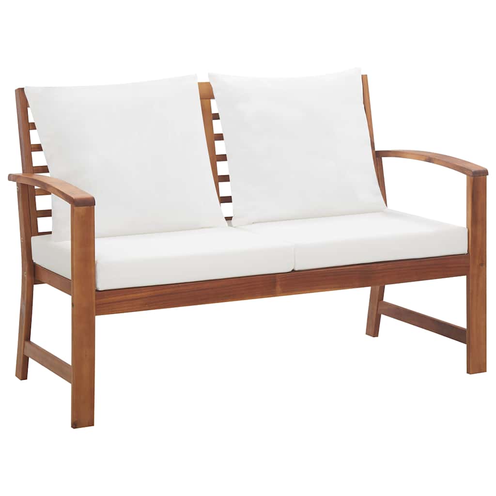 vidaXL 4 Piece Garden Lounge Set with Cushions Solid Wood Acacia 5