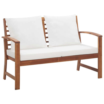 vidaXL 4 Piece Garden Lounge Set with Cushions Solid Wood Acacia 5