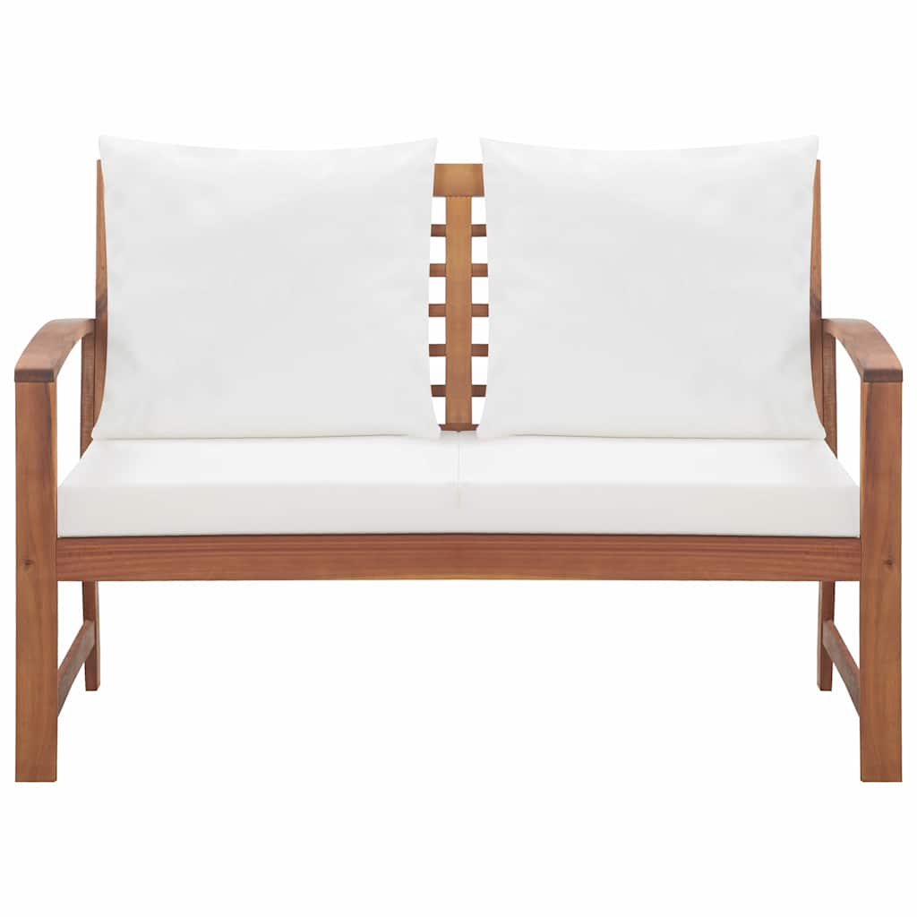 vidaXL 4 Piece Garden Lounge Set with Cushions Solid Wood Acacia 6