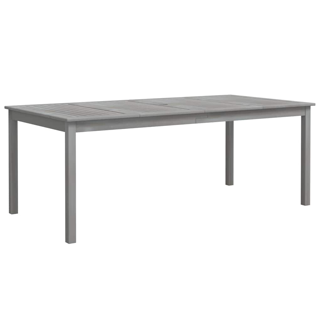 vidaXL Garden Table Grey 200x100x75 cm Solid Wood Acacia 2