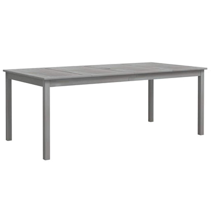 vidaXL Garden Table Grey 200x100x75 cm Solid Wood Acacia 2