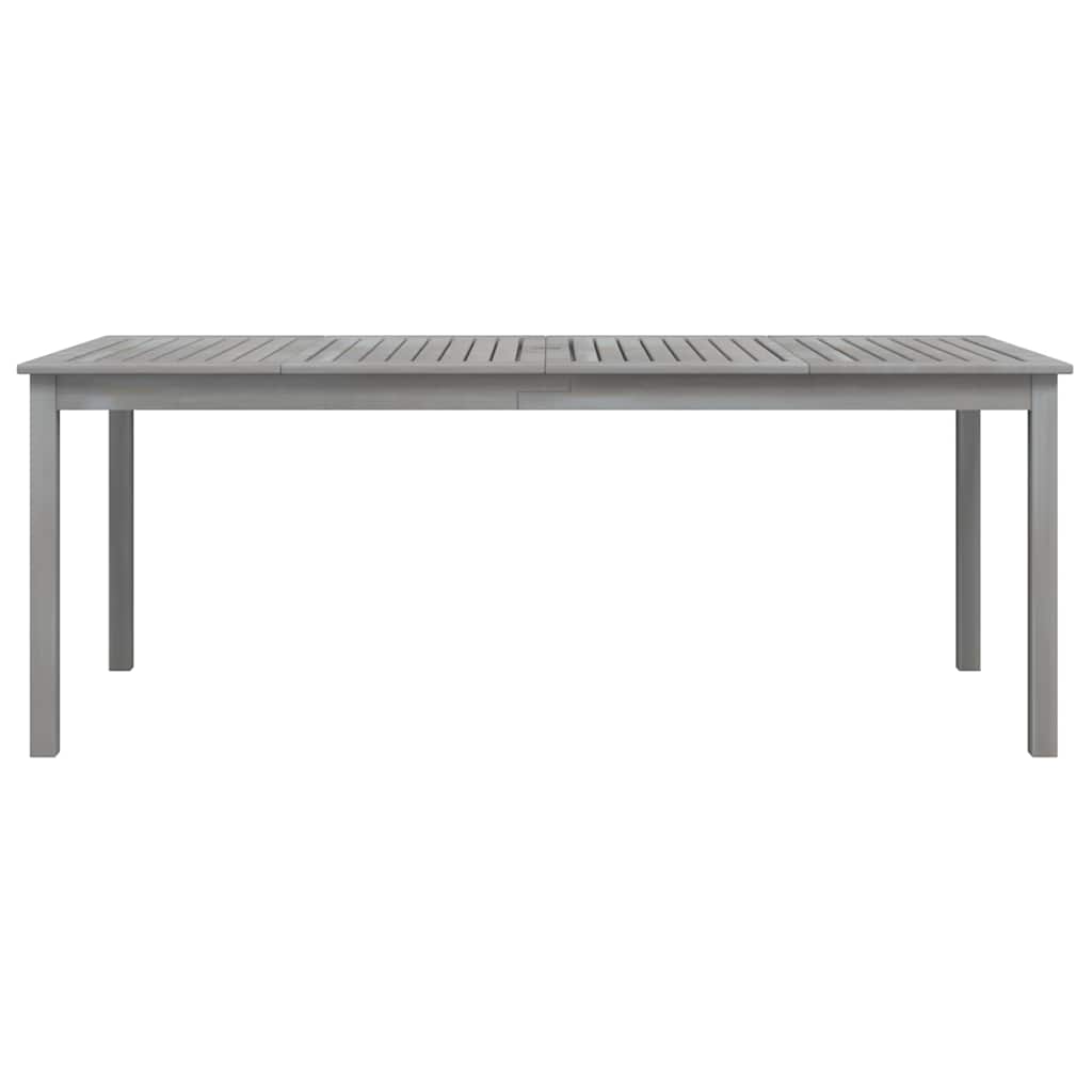 vidaXL Garden Table Grey 200x100x75 cm Solid Wood Acacia 3