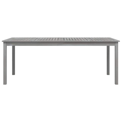 vidaXL Garden Table Grey 200x100x75 cm Solid Wood Acacia 3