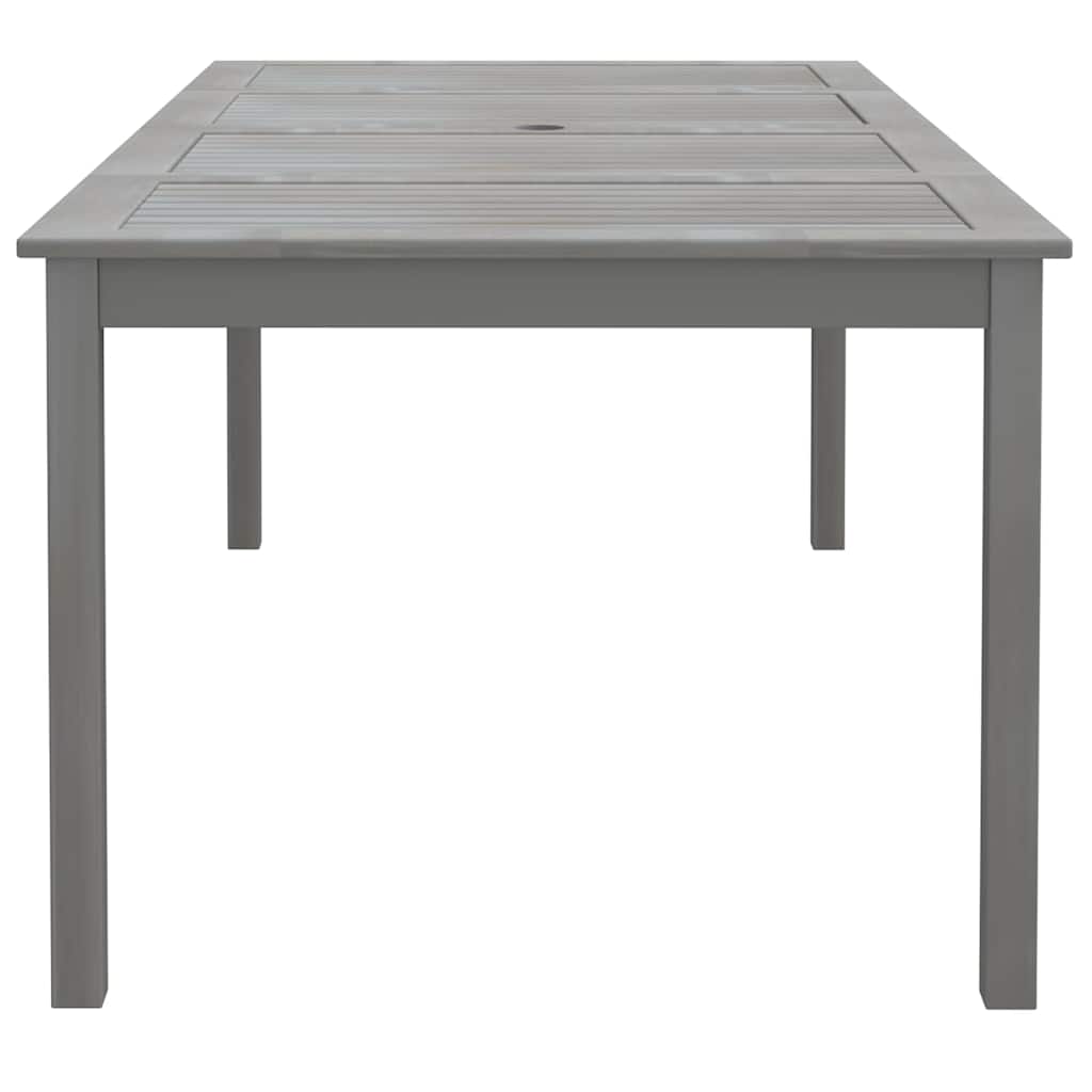 vidaXL Garden Table Grey 200x100x75 cm Solid Wood Acacia 4