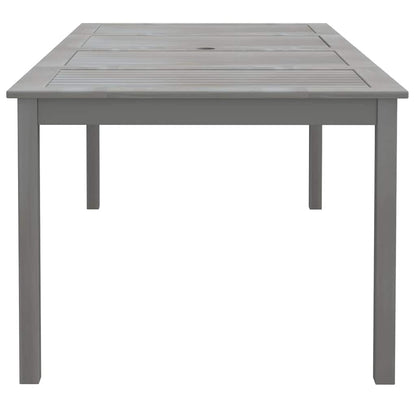 vidaXL Garden Table Grey 200x100x75 cm Solid Wood Acacia 4