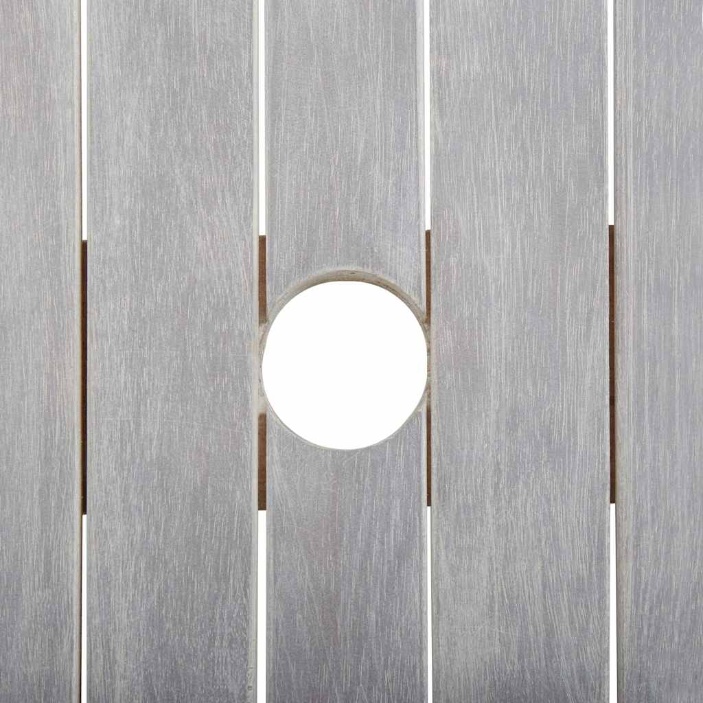 vidaXL Garden Table Grey 200x100x75 cm Solid Wood Acacia 6