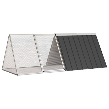 vidaXL Rabbit Cage 201.5x80.5x71 cm Galvanised Steel