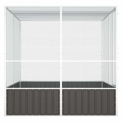 vidaXL Bird Cage Anthracite 213,5x217,5x211,5 cm Galvanised Steel 3