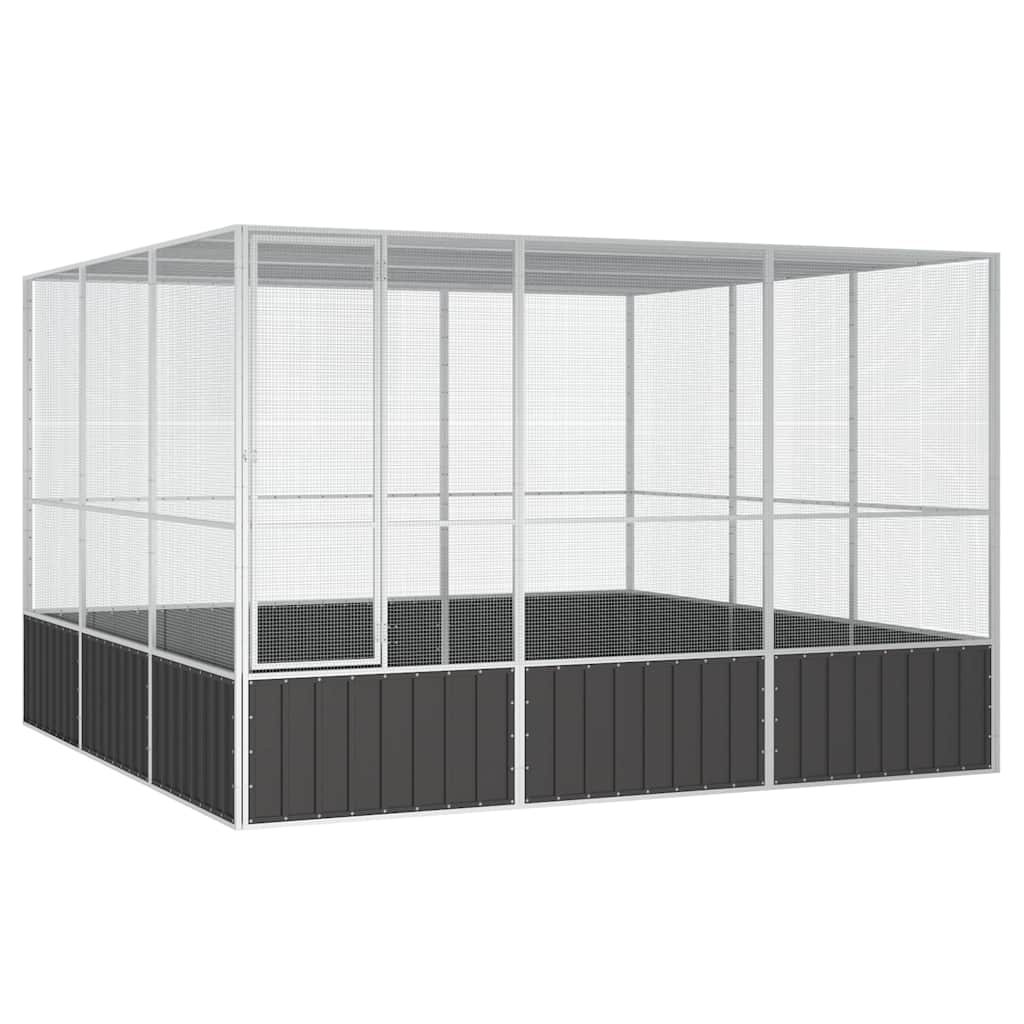 vidaXL Bird Cage 111x107x211.5 cm Galvanised Steel