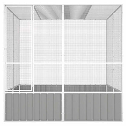 vidaXL Bird Cage Grey 213,5x217,5x211,5 cm Galvanised Steel 2