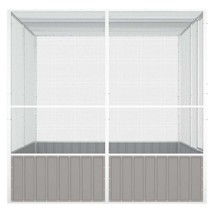 vidaXL Bird Cage Grey 213,5x217,5x211,5 cm Galvanised Steel 3