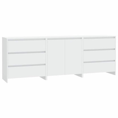 vidaXL 3 Piece Sideboard White Engineered Wood 2