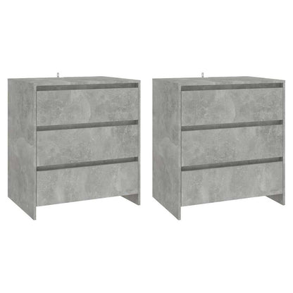 3 Piece Sideboard Engineered Wood Concrete grey