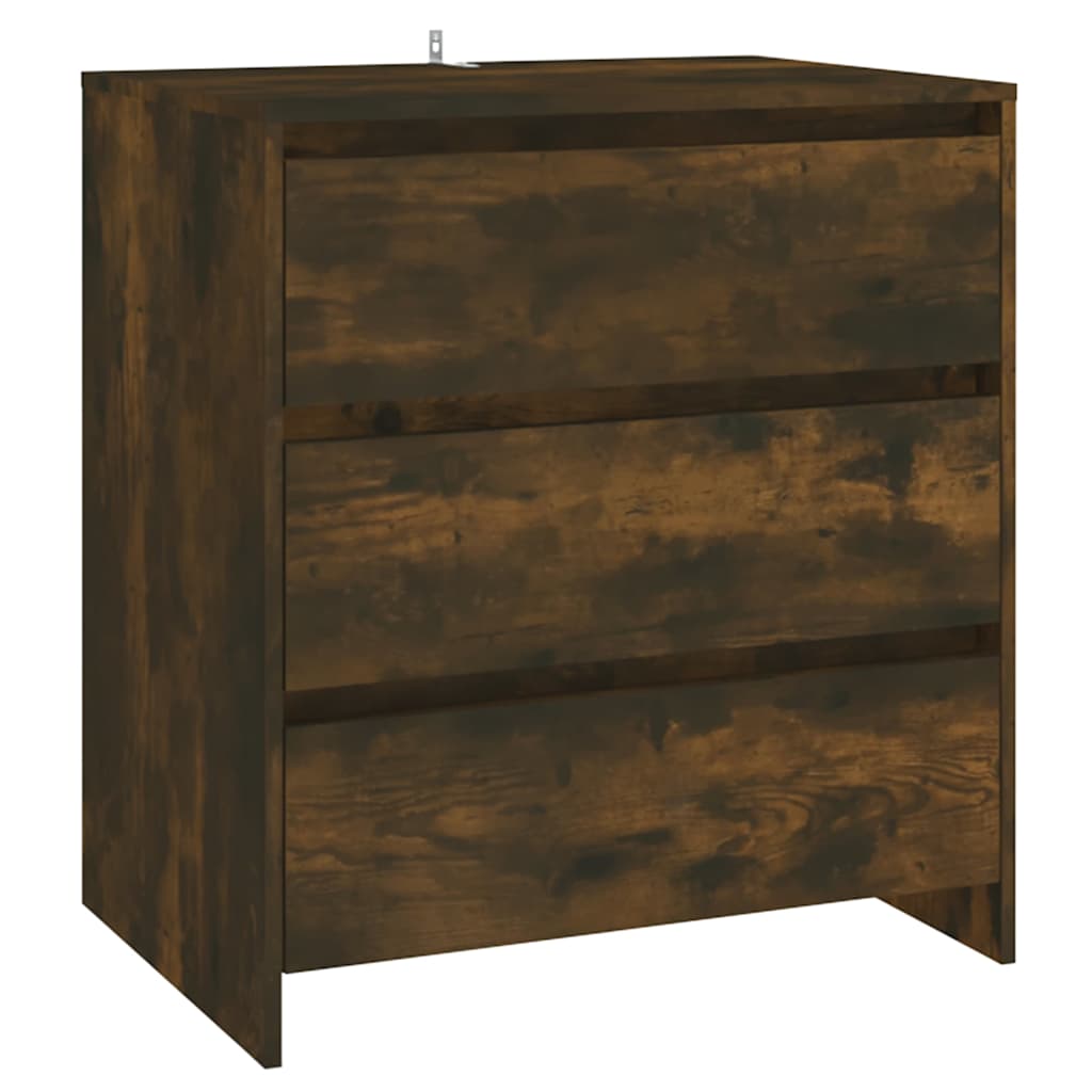 vidaXL 3 Piece Sideboard Smoked Oak Engineered Wood 4