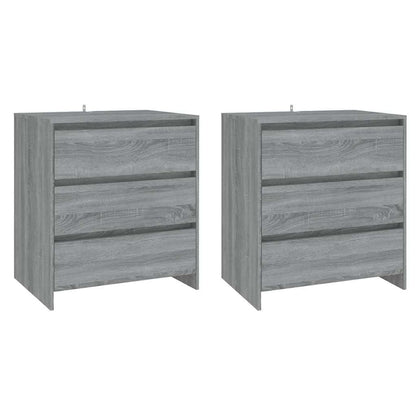 3 Piece Sideboard Engineered Wood Grey sonoma