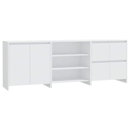 vidaXL 3 Piece Sideboard White Engineered Wood 2