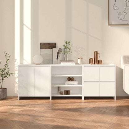 vidaXL 3 Piece Sideboard White Engineered Wood 1