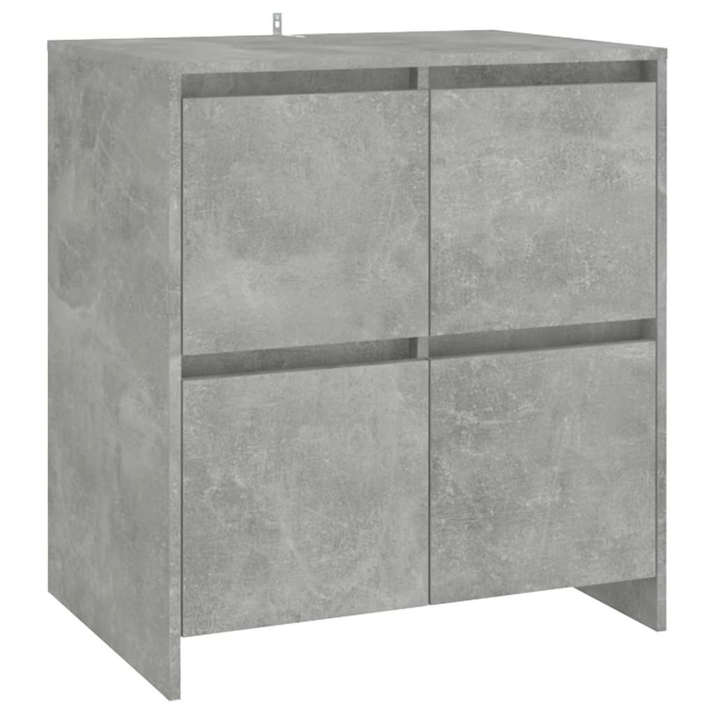 vidaXL 3 Piece Sideboard Concrete Grey Engineered Wood 5