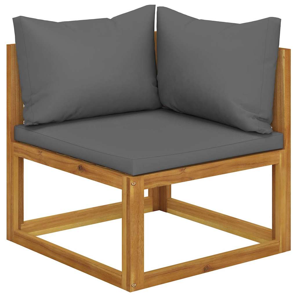 vidaXL 2-seater Garden Bench with Dark Grey Cushions 2
