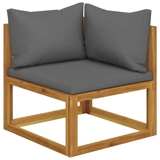 vidaXL 2-seater Garden Bench with Dark Grey Cushions 2
