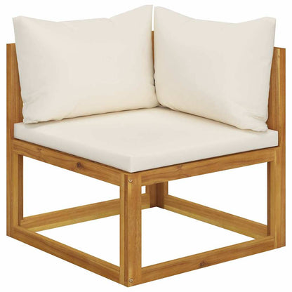 vidaXL 2-seater Garden Bench with Cream White Cushions 2