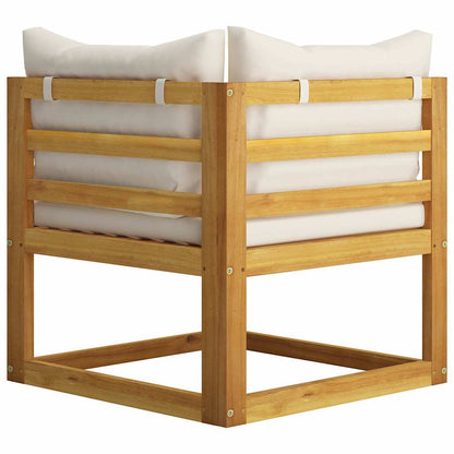 vidaXL 2-seater Garden Bench with Cream White Cushions 5