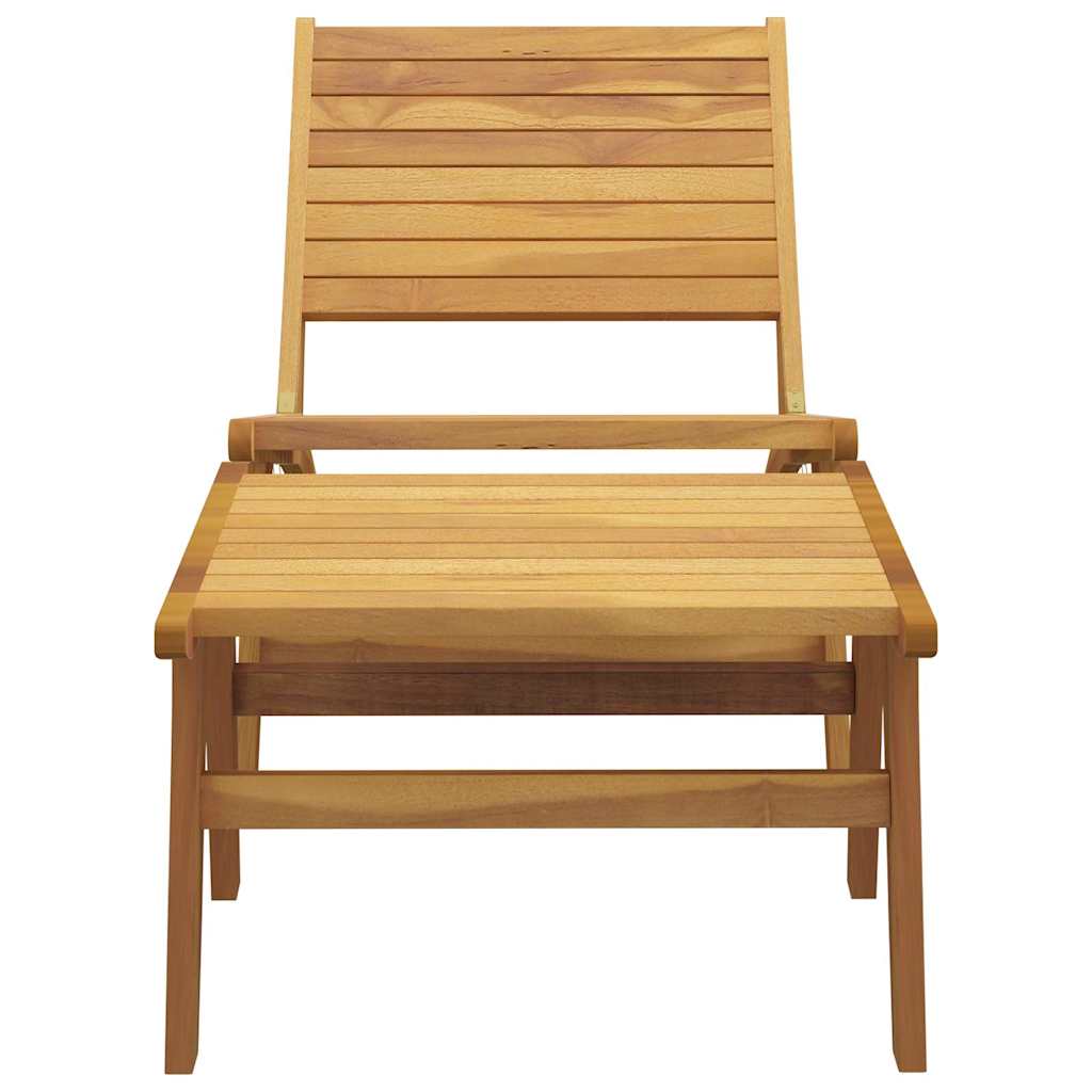 vidaXL Garden Chair with Footrest Solid Wood Teak 3