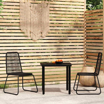vidaXL 5 Piece Garden Dining Set Black